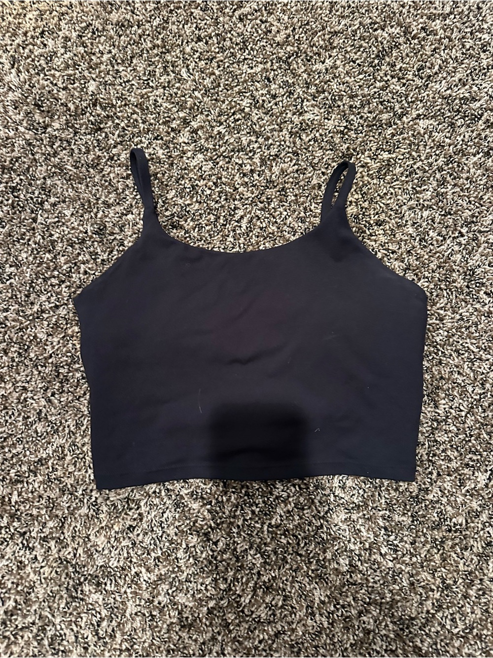 Amazon Black Cropped Camisole with Thin Straps
